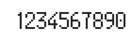 5×9数字点阵字体 ddN59AB1227