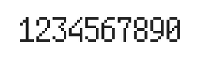5×9数字点阵字体 ddN59AB1229