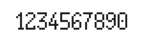 5×9数字点阵字体 ddN59AB1233