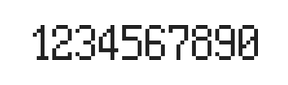 5×9数字点阵字体 ddN59AB1236