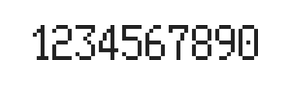 5×9数字点阵字体 ddN59AB1240