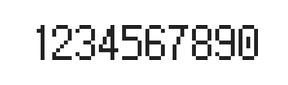 5×9数字点阵字体 ddN59AB1243
