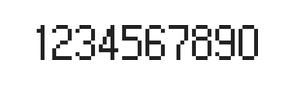 5×9数字点阵字体 ddN59AB1245