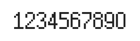 5×9数字点阵字体 ddN59AB1246