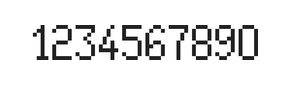 5×9数字点阵字体 ddN59AB1247