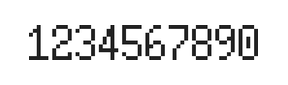 5×9数字点阵字体 ddN59AB1248