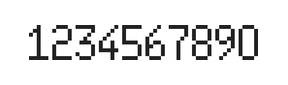 5×9数字点阵字体 ddN59AB1250
