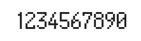 5×9数字点阵字体 ddN59AB1251