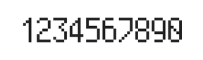 5×9数字点阵字体 ddN59AB1253