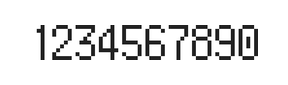 5×9数字点阵字体 ddN59AB1256