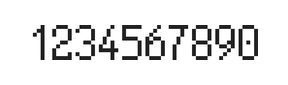 5×9数字点阵字体 ddN59AB1259