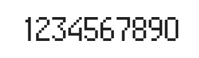 5×9数字点阵字体 ddN59AB1262