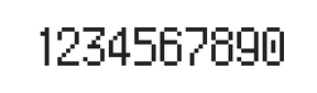 5×9数字点阵字体 ddN59AB1264