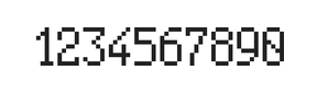 5×9数字点阵字体 ddN59AB1265
