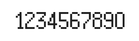 5×9数字点阵字体 ddN59AB1266