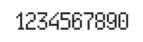 5×9数字点阵字体 ddN59AB1272