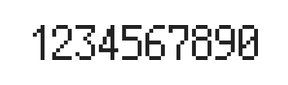 5×9数字点阵字体 ddN59AB1280