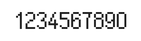 5×9数字点阵字体 ddN59AB1285