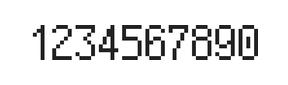 5×9数字点阵字体 ddN59AB1291