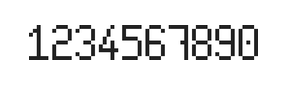 5×9数字点阵字体 ddN59AB1292