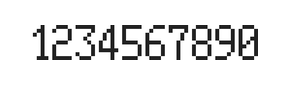 5×9数字点阵字体 ddN59AB1295