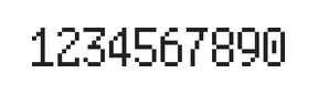 5×9数字点阵字体 ddN59AB1299