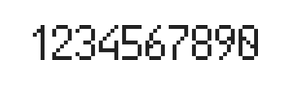 5×9数字点阵字体 ddN59AB1300
