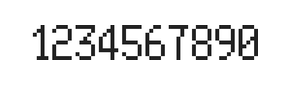 5×9数字点阵字体 ddN59AB1301