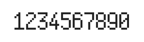 5×9数字点阵字体 ddN59AB1303