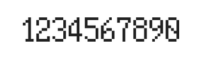 5×9数字点阵字体 ddN59AB1304