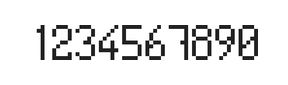 5×9数字点阵字体 ddN59AB1308