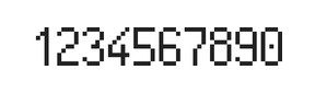 5×9数字点阵字体 ddN59AB1309
