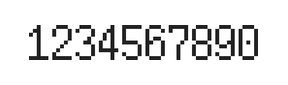 5×9数字点阵字体 ddN59AB1312