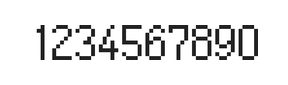 5×9数字点阵字体 ddN59AB1313