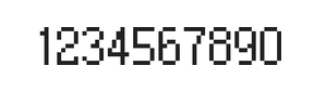 5×9数字点阵字体 ddN59AB1315