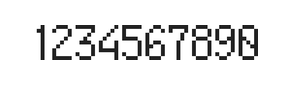 5×9数字点阵字体 ddN59AB1317