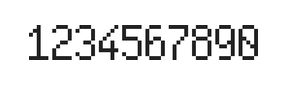 5×9数字点阵字体 ddN59AB1320