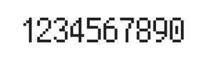 5×9数字点阵字体 ddN59AB1321