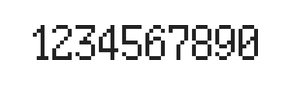 5×9数字点阵字体 ddN59AB1324
