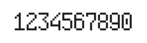 5×9数字点阵字体 ddN59AB1325