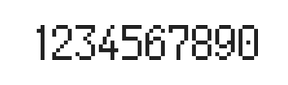 5×9数字点阵字体 ddN59AB1329