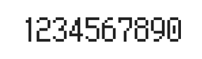 5×9数字点阵字体 ddN59AB1330