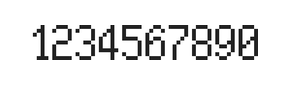 5×9数字点阵字体 ddN59AB1332