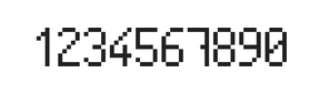 5×9数字点阵字体 ddN59AB1335