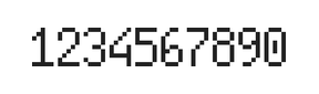 5×9数字点阵字体 ddN59AB1336