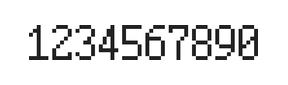5×9数字点阵字体 ddN59AB1337