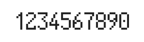5×9数字点阵字体 ddN59AB1340