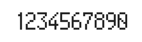 5×9数字点阵字体 ddN59AB1341