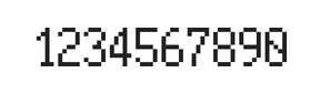 5×9数字点阵字体 ddN59AB1342