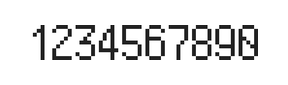 5×9数字点阵字体 ddN59AB1343